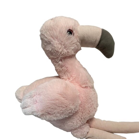 Hugfun Pink Flamingo Bird Sparkle Eyes Plush Stuffed Animal 14" - Picture 2 of 5